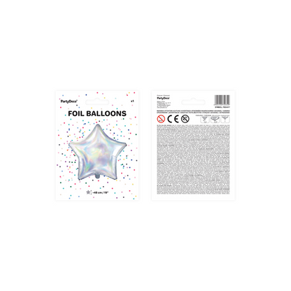 1 Ballon - Étoile - Iridescent