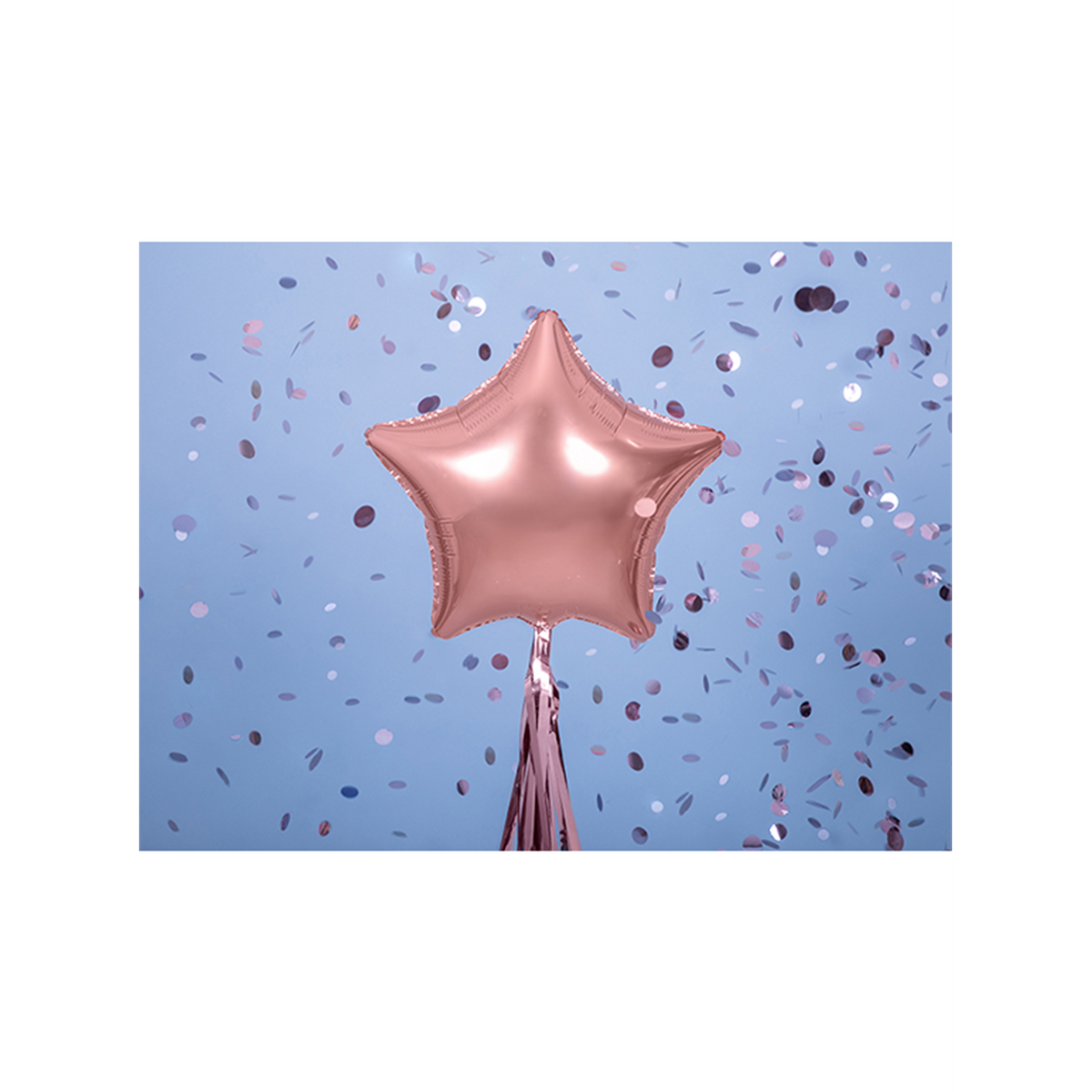 1 ballon - étoile - or rose