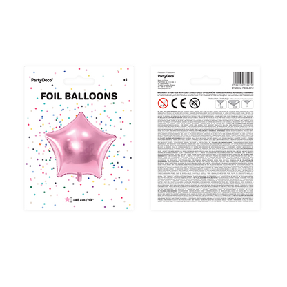 1 ballon - étoile - rose