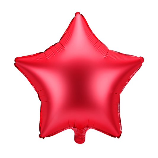 1 Ballon - Ster - Satijn - Rood