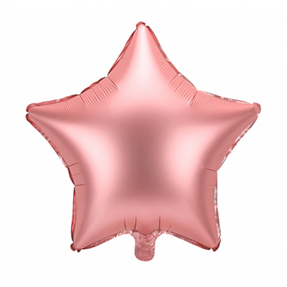 1 Ballon - Ster - Satijn - Roségoud