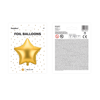 1 ballon - ster - satijn - goud