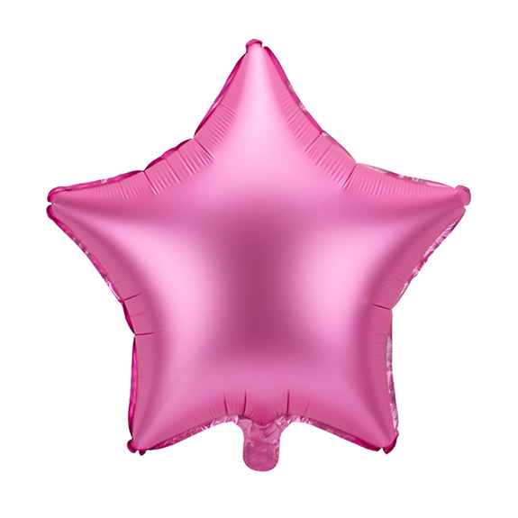 1 ballon - ster - satijn - roze