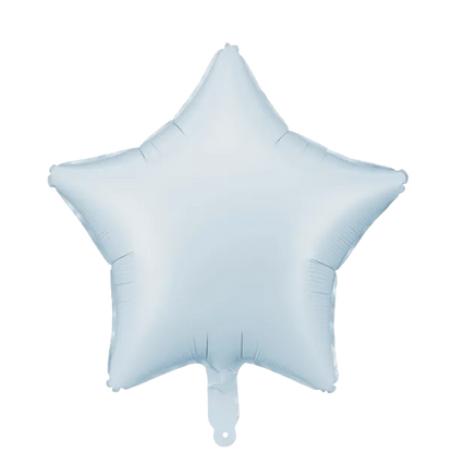 1 Ballon - Étoile - Satin - Bleu clair