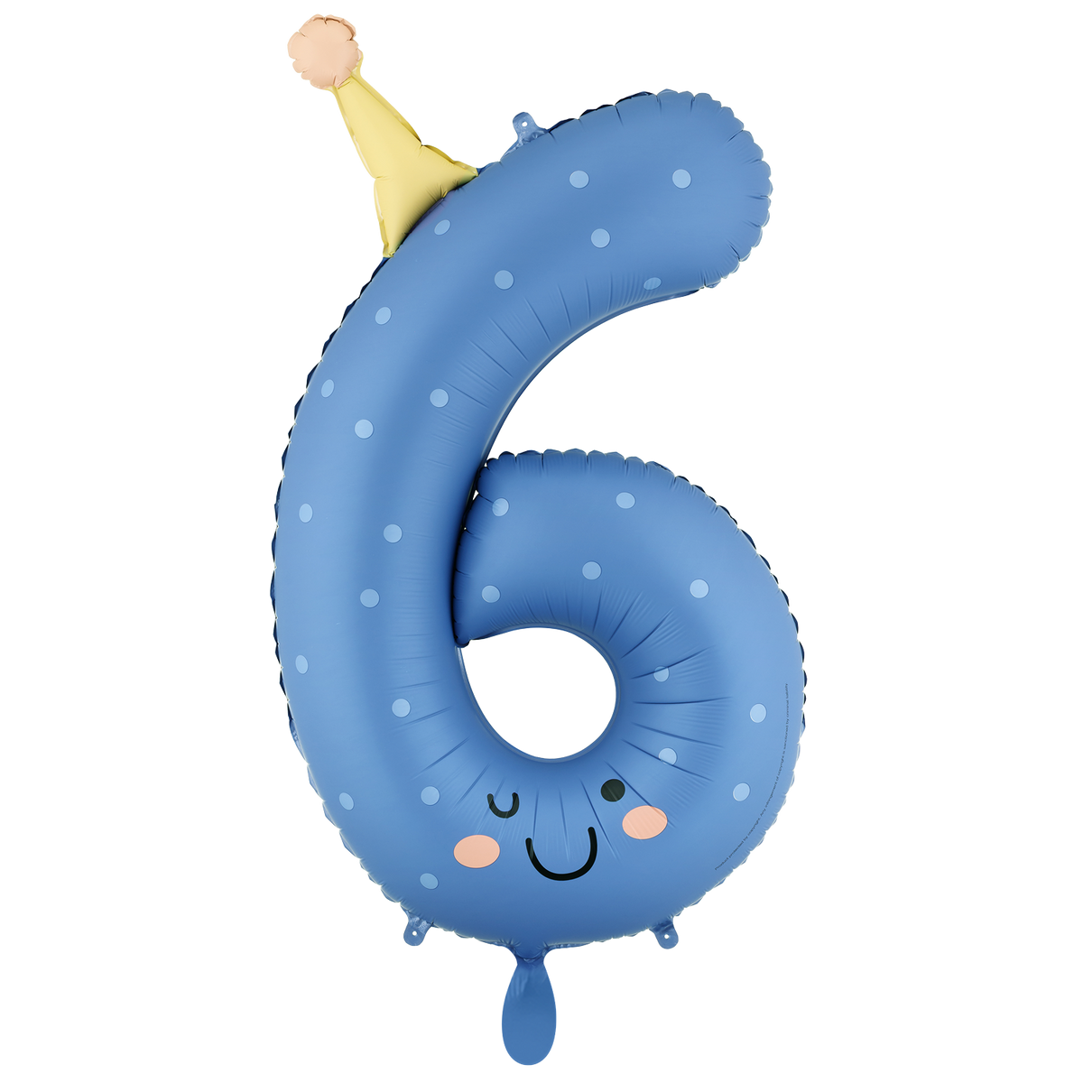 1 Ballon XXL - Chiffre 6 - Bleu