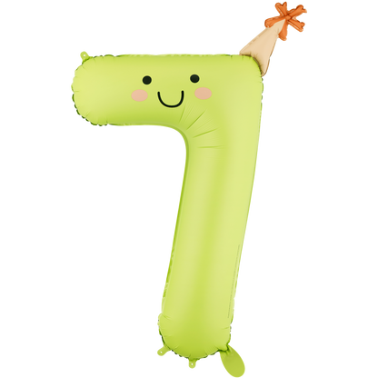 1 Ballon XXL - Chiffre 7 - Vert clair