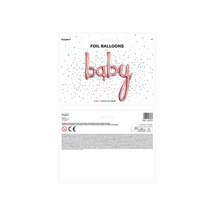 1 Ballon - Opdruk - Baby - Roségoud