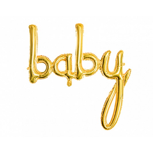 1 Ballon - Tekstopdruk - Baby - Goud