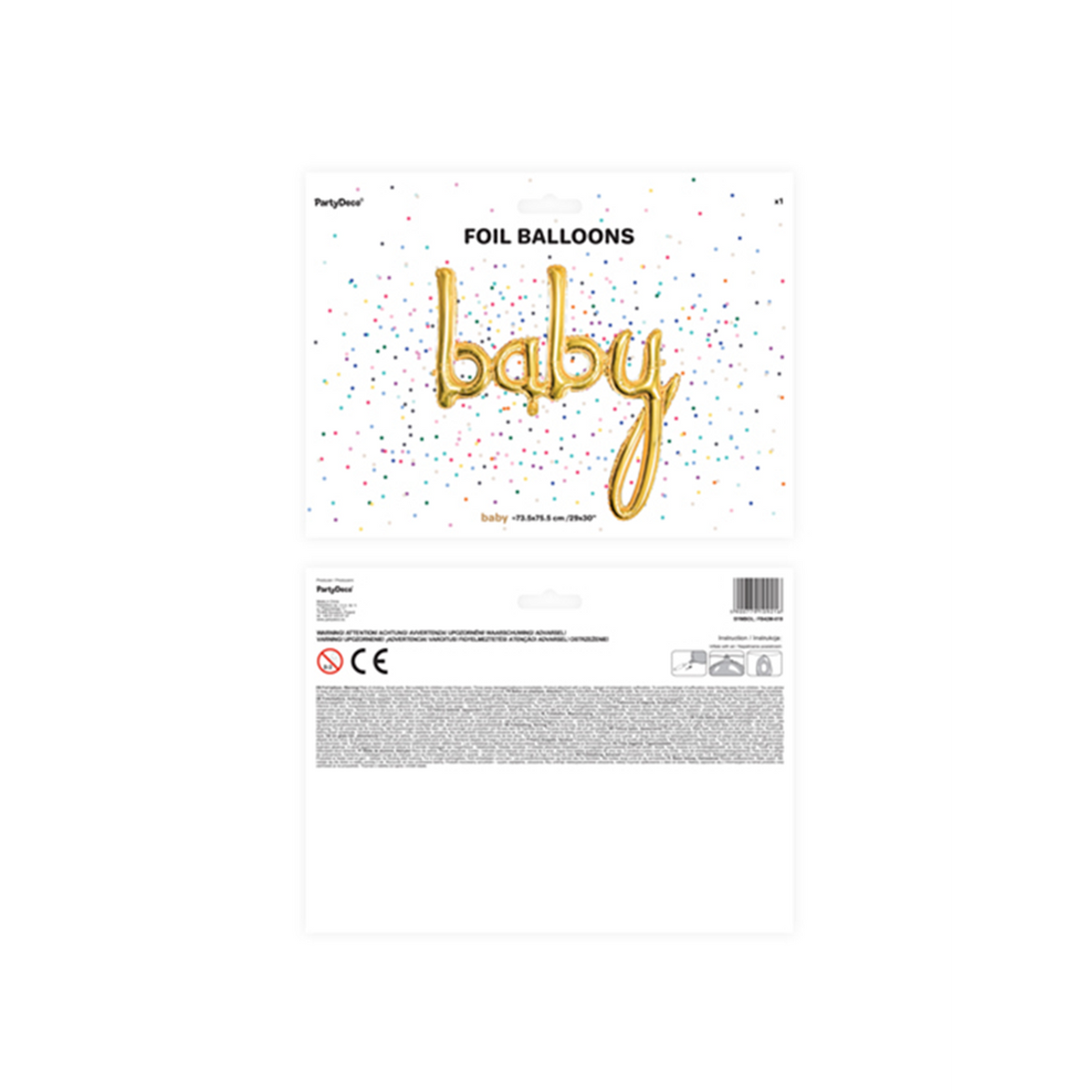 1 Ballon - Tekstopdruk - Baby - Goud