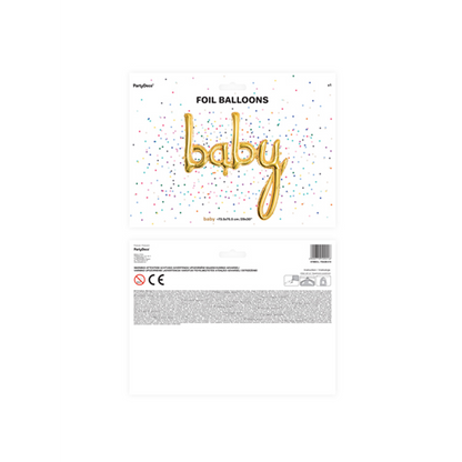 1 Ballon - Tekstopdruk - Baby - Goud