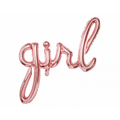1 Ballon - Inscription - Fille - Or rose
