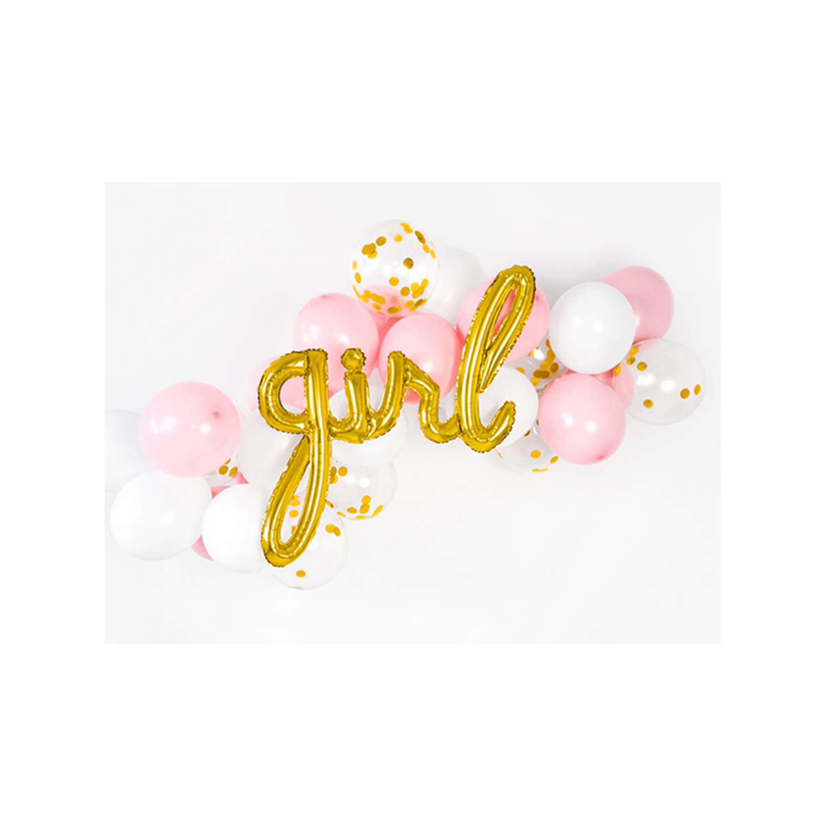 1 Ballon - Inscription - Fille - Or