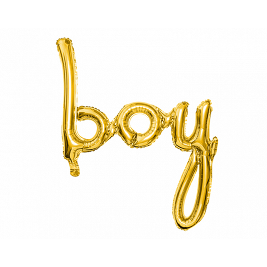 1 ballon - Inscription - Boy - Or