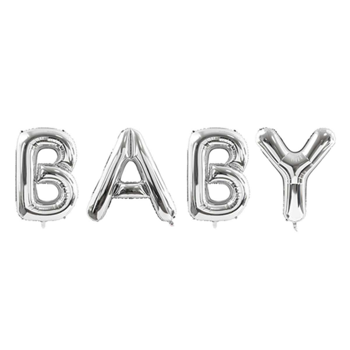 1 Ballon XXL - Lettertype - BABY - Zilver