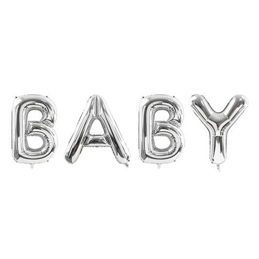 1 Ballon XXL - Inscription - BÉBÉ - Argent