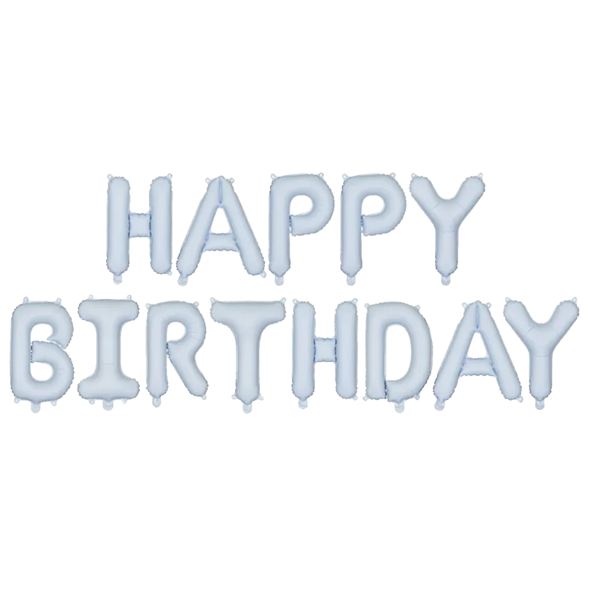 1 Ballon - Inscription - Joyeux Anniversaire - Bleu clair