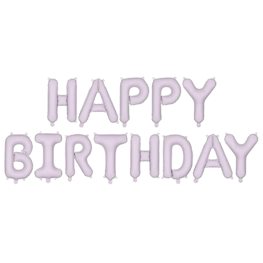 1 Ballon - Inscription - Joyeux Anniversaire - Violet