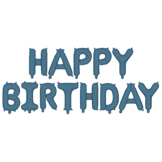 1 ballon - inscription - Happy Birthday - bleu