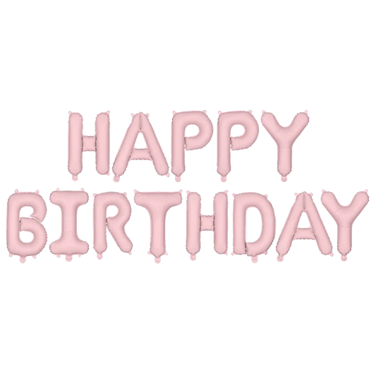 1 ballon - inscription - Happy Birthday - rose