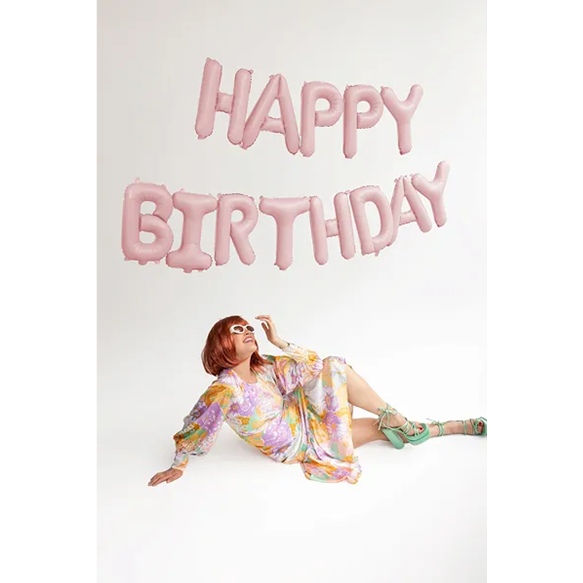 1 ballon - inscription - Happy Birthday - rose