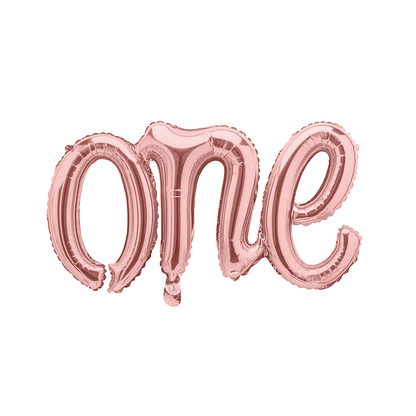 1 Ballon - Inscription - one - RoseGold