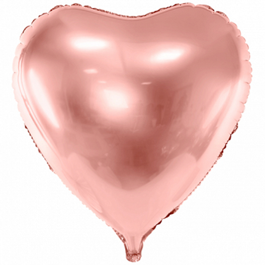 1 Ballon XXL - Cœur - Or Rose