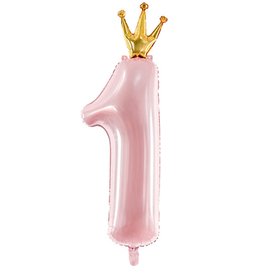 1 Ballon XXL - Cijfer 1 - Princess