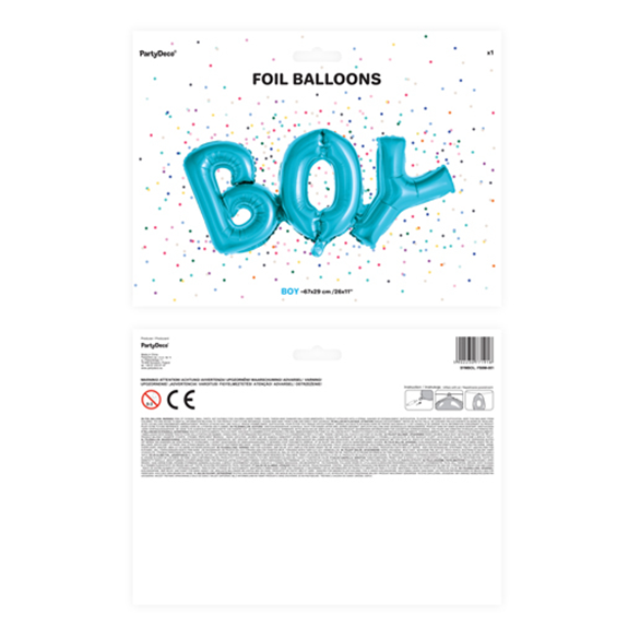 1 ballon - Lettrage - BOY
