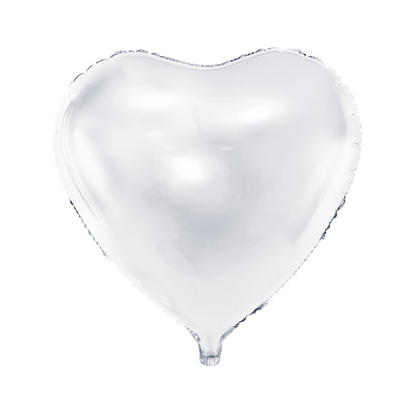 1 ballon - cœur - blanc