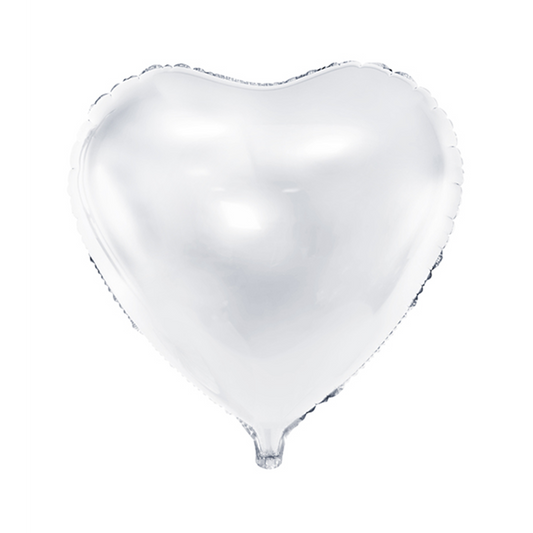 1 ballon - cœur - blanc