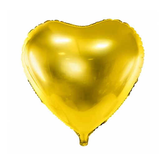 1 ballon - cœur - or