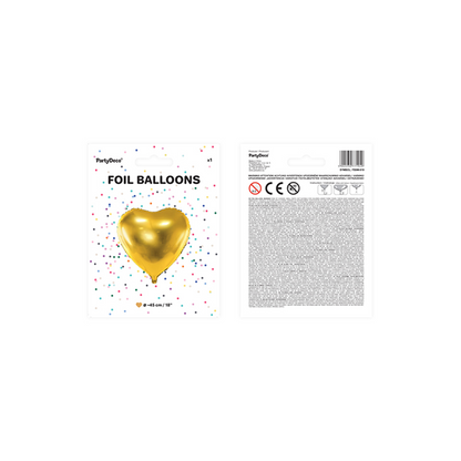 1 ballon - hart - goud