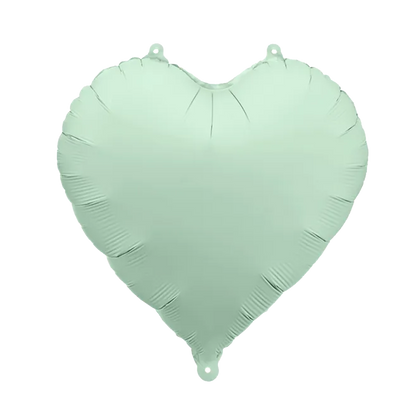 1 Ballon - Hart - Satijn - Groen