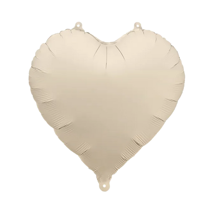 1 Ballon - Hart - Satijn - Lichtbeige