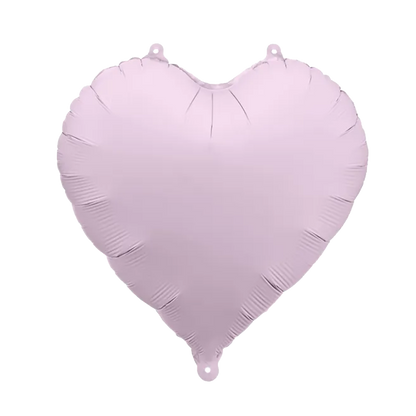 1 ballon - hart - satijn - lila