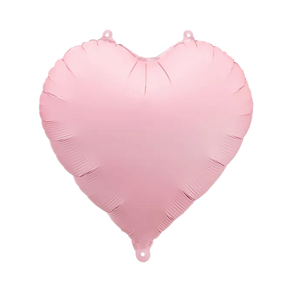 1 ballon - hart - satijn - roze
