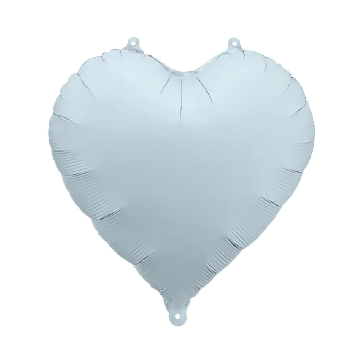 1 ballon - hart - satijn - lichtblauw