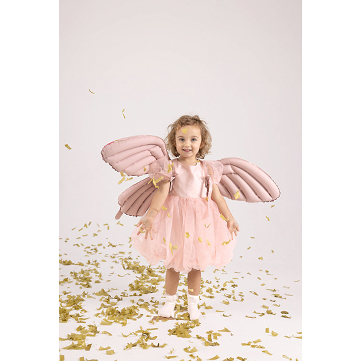 1 ballon - ailes de papillon - rose