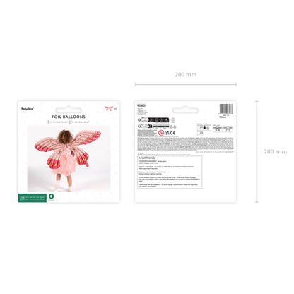 1 ballon - ailes de papillon - rose