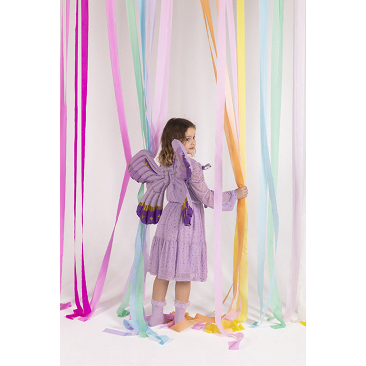 1 Ballon - Ailes de papillon - Violet