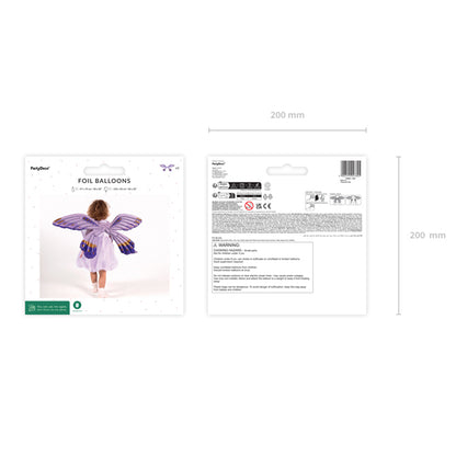 1 Ballon - Ailes de papillon - Violet