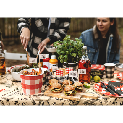 12 pics décoratifs pour barbecue avec petits drapeaux