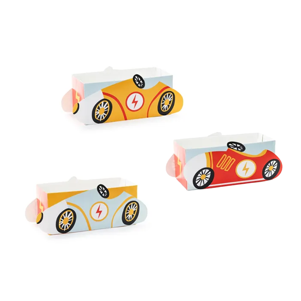 3 boîtes à goûter - Voitures de course