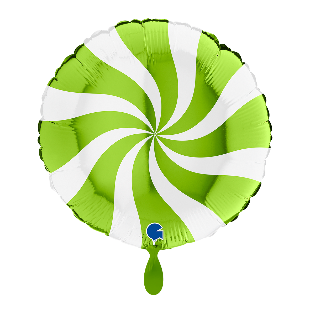 1 Ballon - Tourbillonnant - Blanc-Vert anis