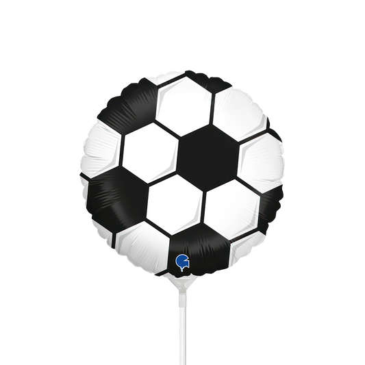 10 Miniballonnen Luchtgevuld - Voetbal Wit (Onverpakt)
