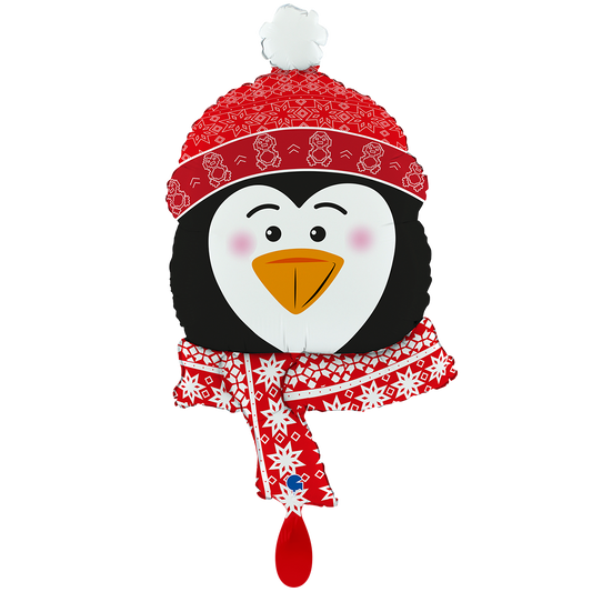 1 Ballon XXL - Tête de pingouin douce