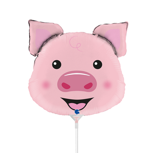 10 Mini-ballonnen luchtgevuld - Varkenskop (onverpakt)