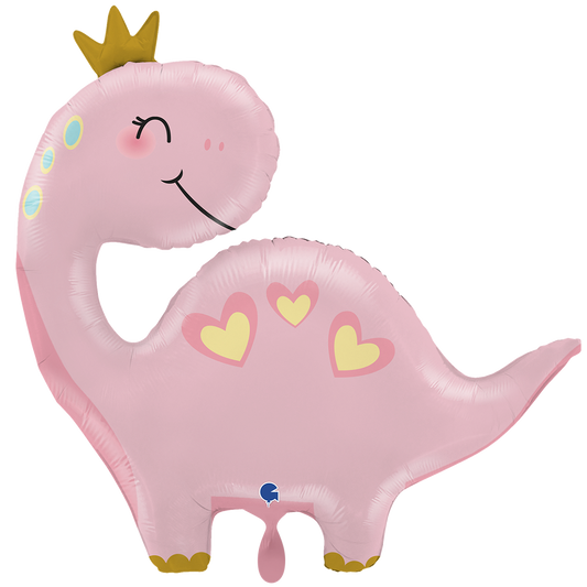 1 Ballon XXL - Roze Dino