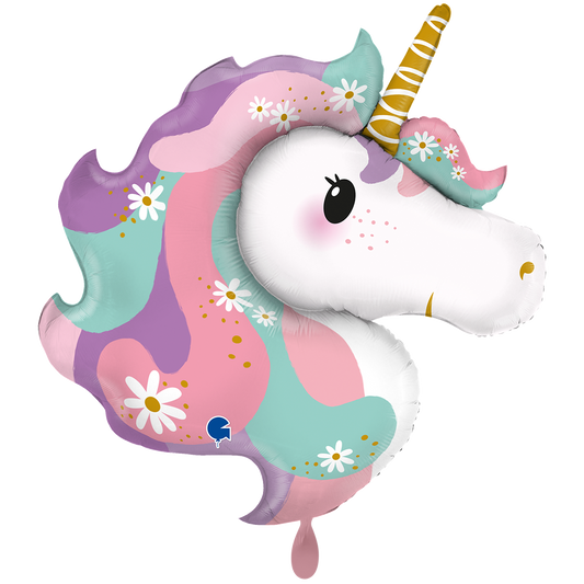 1 ballon XXL - Licorne hippie