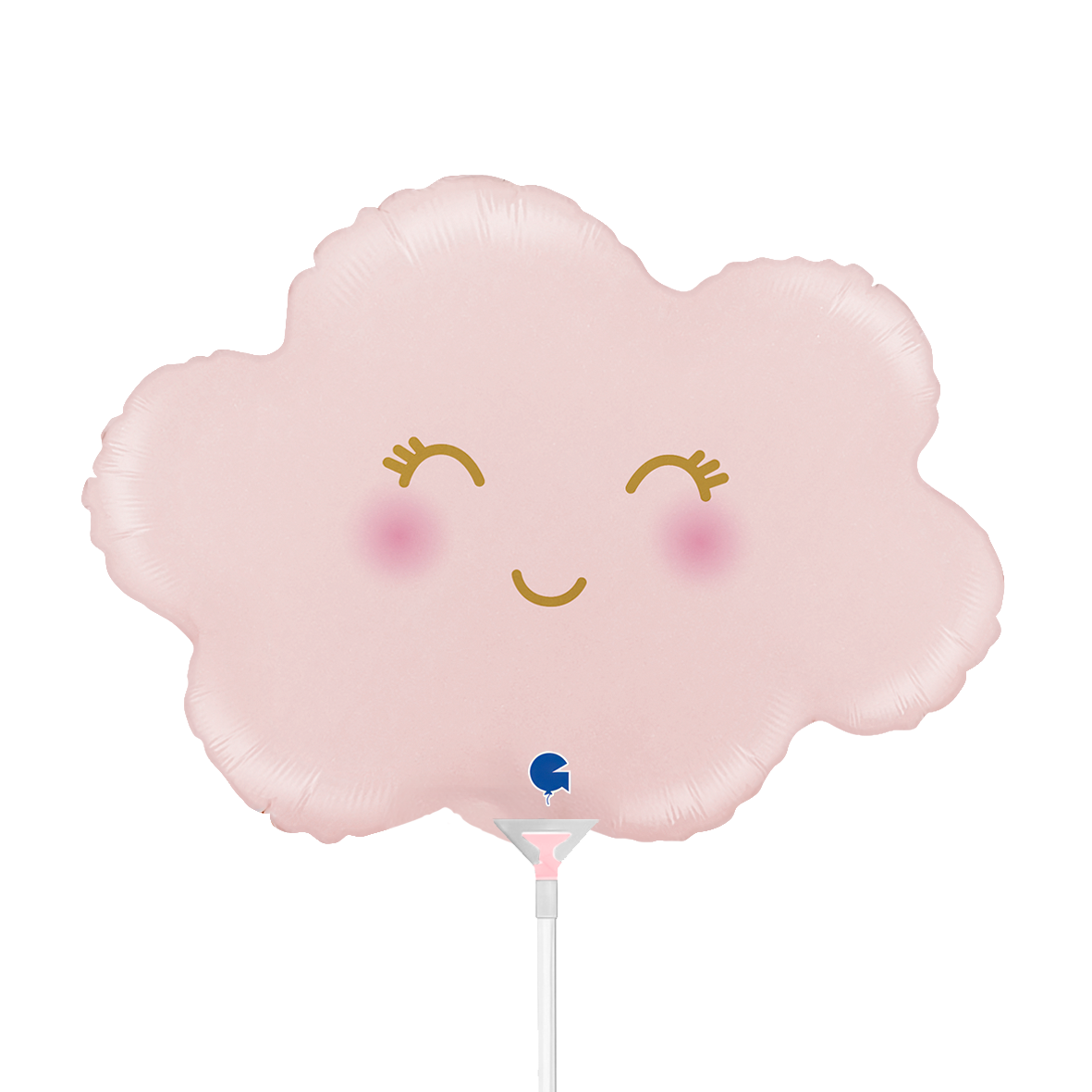 10 mini-ballons gonflés à l'air - Nuage Satin Pastel Rose (non emballé)